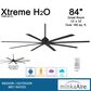 Minka-Aire Xtreme H2O 84" Indoor/Outdoor Ceiling Fan in Coal, , large