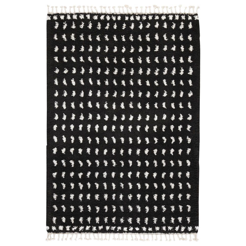 Ashley Minston 5" x 7" Black and White Area Rug, , large