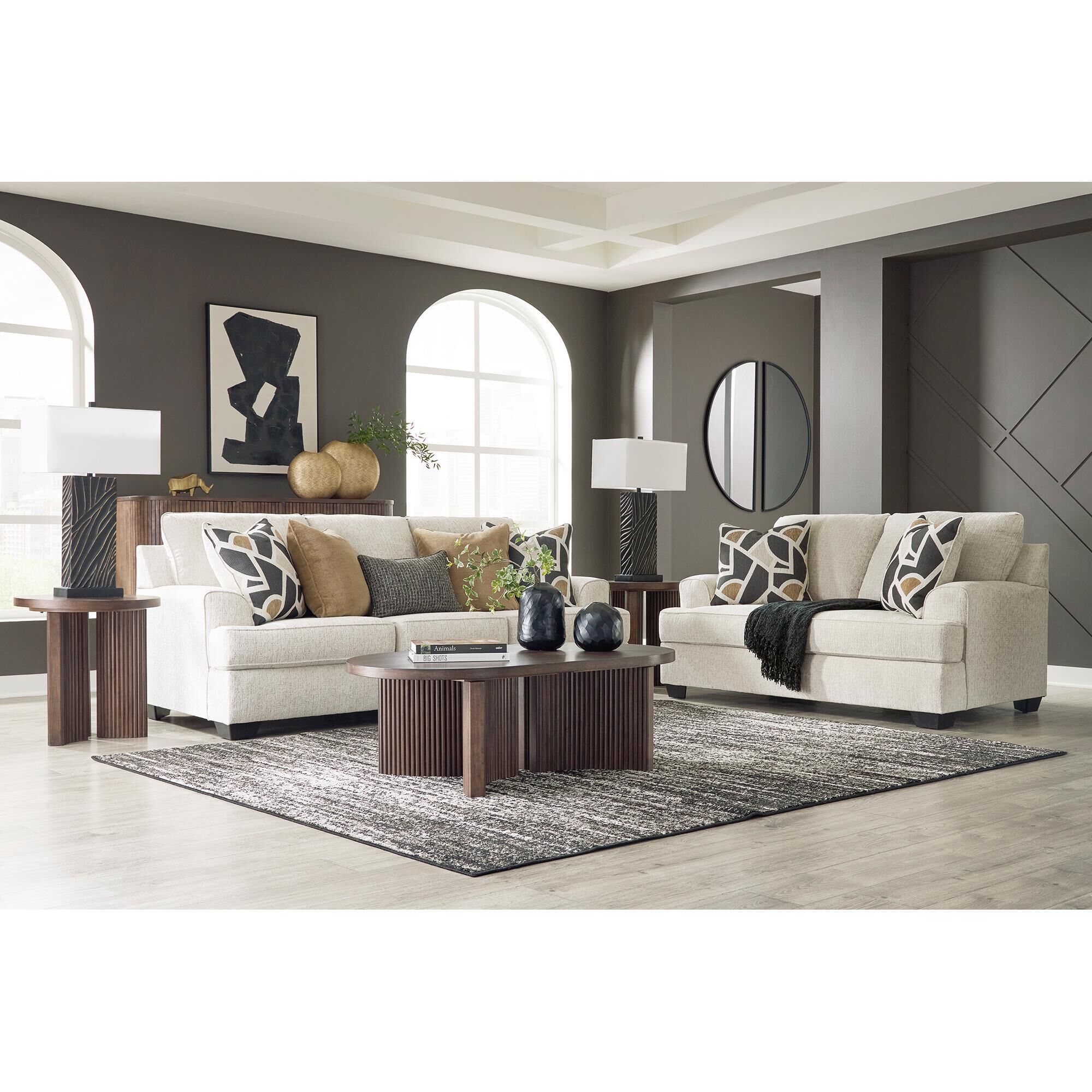 Ashley Heartcort Stationary Sofa in Quartz