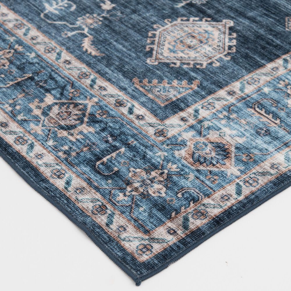 Central Oriental Rugease Raquel 5&#39; x 7&#39; Navy and Light Blue Area Rug, , large