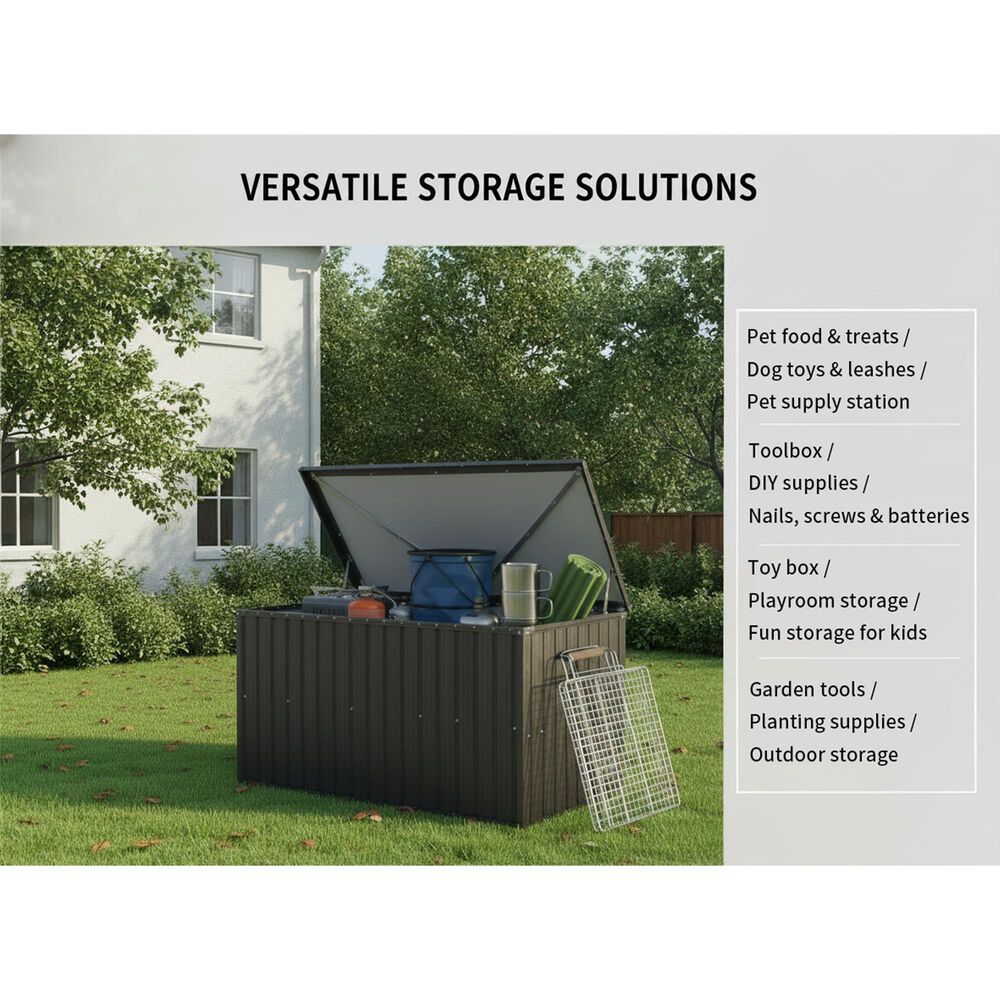 HOMLUX Outdoor Medium Storage Box in Black, , large