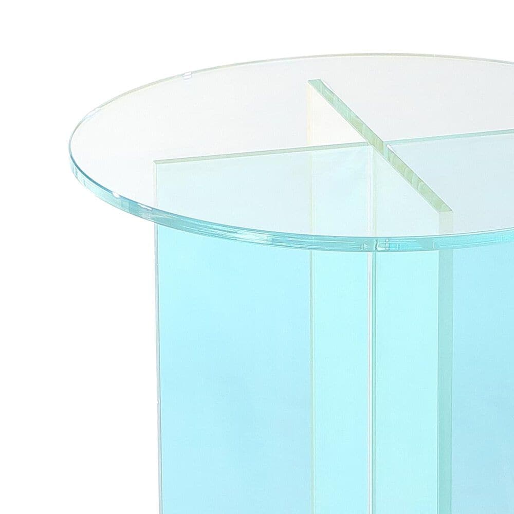Urban Home Fomo Small End Table in Iridescent Glass, , large