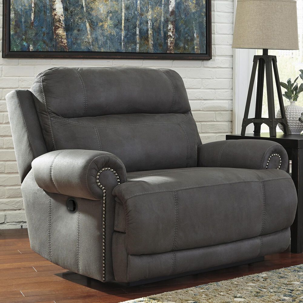 Ashley Austere Manual Wall Recliner in Gray, , large