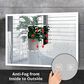 Lexora Home Aurorium 36" x 28" LED Vanity Mirror in White, , large