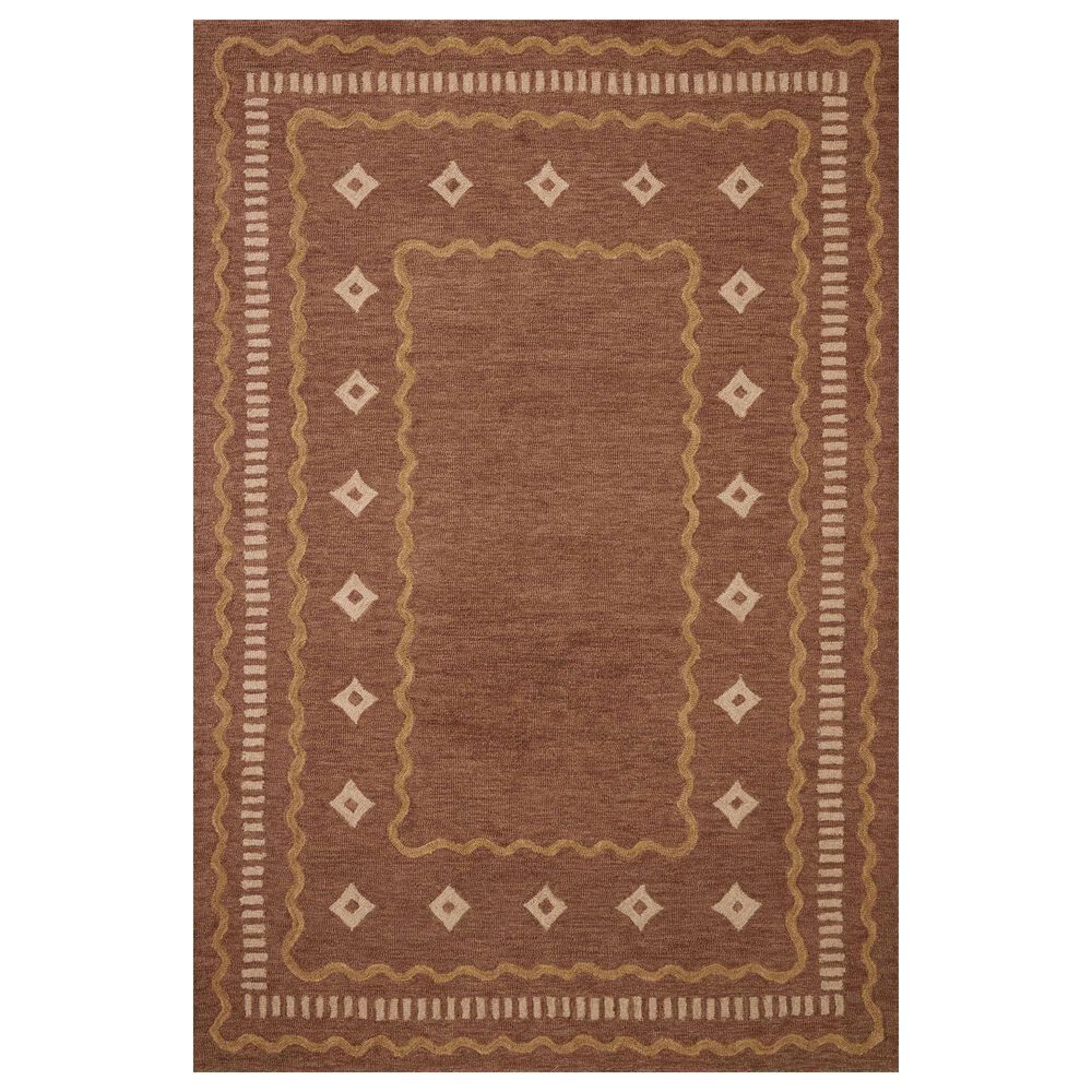 Chris Loves Julia x Loloi Alfie Clay and Spice 3"6" x 5"6" Area Rug, , large