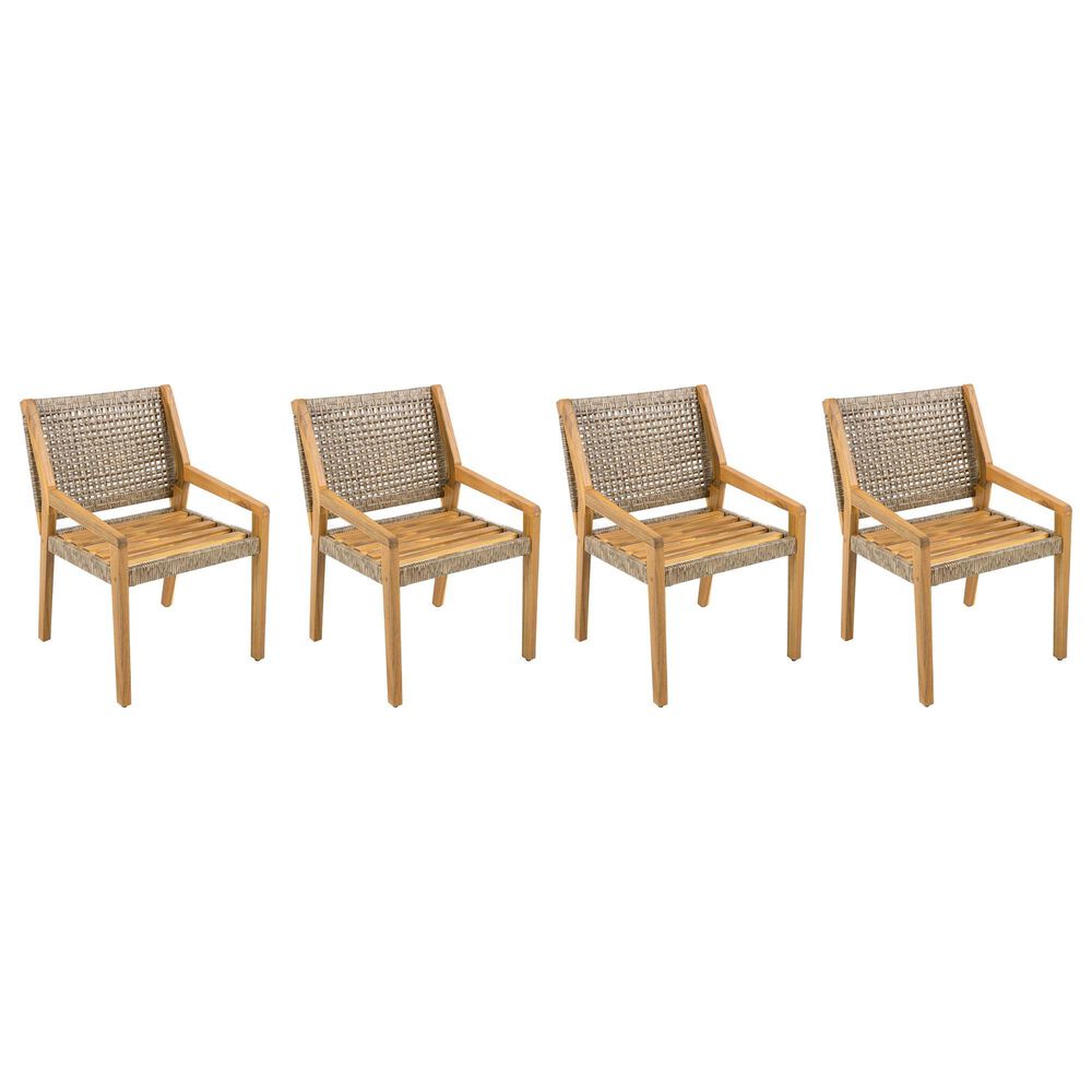 Hearth and Haven Outdoor Dining Chair in Cream (Set of 4), , large