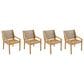 Hearth and Haven Outdoor Dining Chair in Cream (Set of 4), , large