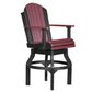 Amish Orchard Poly Adirondack Swivel Chair in Cherrywood and Black, , large