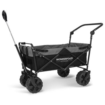 Wonderfold Utility Push and Pull Folding Wagon in Black and Gray, , large