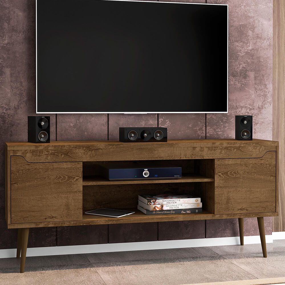 Dayton Bradley 62.99&quot; TV Stand in Rustic Brown, , large