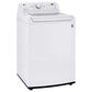 LG 4.3 Cu. Ft. Top Load Washer and 7.3 Cu. Ft. Electric Dryer Laundry Pair in White, , large