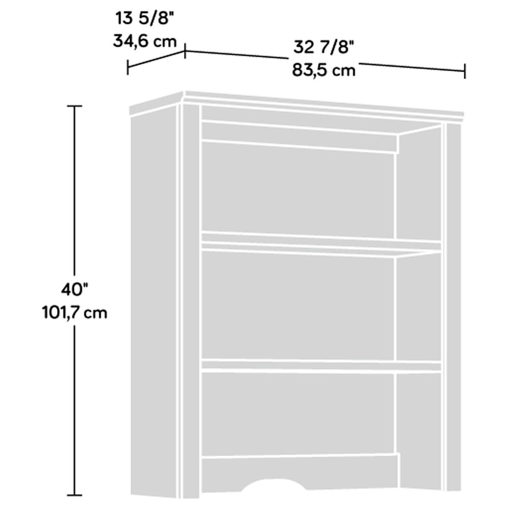 Sauder Hammond 2Drawer Lateral File with Hutch in Chalk Oak
