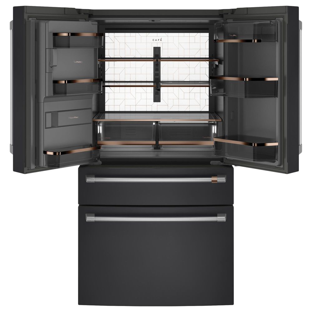 Cafe 22.3 Cu. Ft. 4-Door French Door Refrigerator in Matte Black, , large
