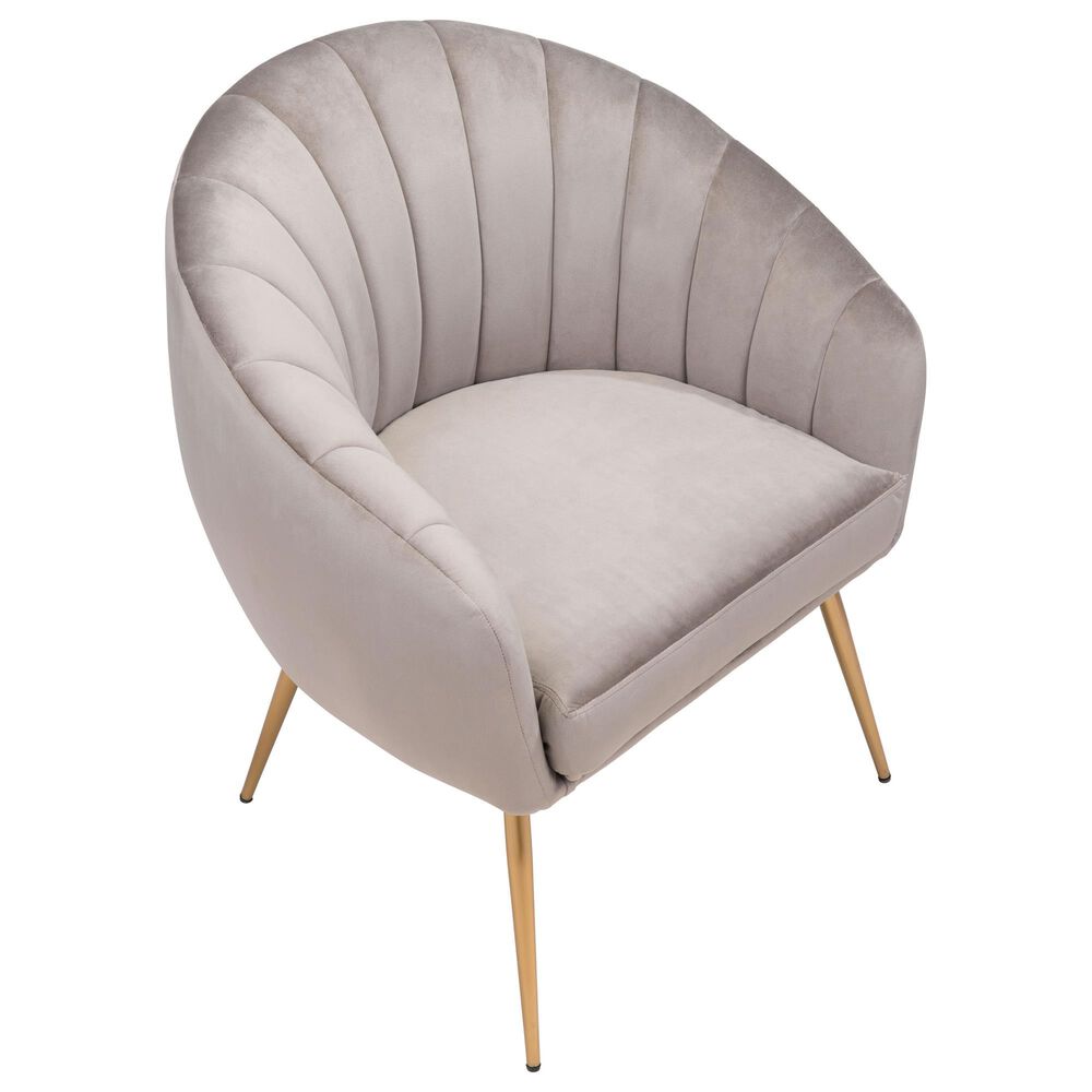 Zuo Modern Max Accent Chair in Gray Velvet, , large