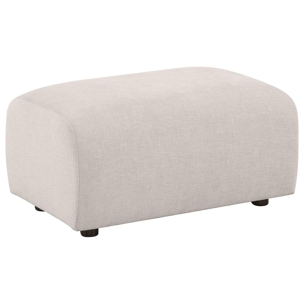 Coaster Burnett Upholstered Ottoman in Ivory, , large