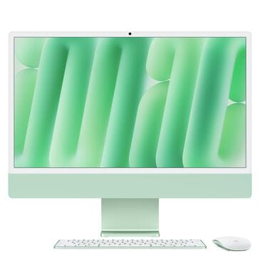 Apple 24-Inch iMac with Retina 4.5K display: Apple M4 Chip with 10-core CPU and 10-core GPU 16GB Unified Memory, 512GB SSD in Green (Latest Model), , large