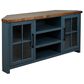 Legends Home Nantucket 67" Corner TV Stand in Blue Denim and Whiskey, , large