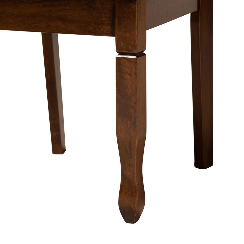 Baxton Studio Lanier Side Chair with Grey Cushion in Walnut Brown (Set of 2), , large