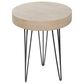 Maple and Jade Round Accent End Table in Brown and Black, , large