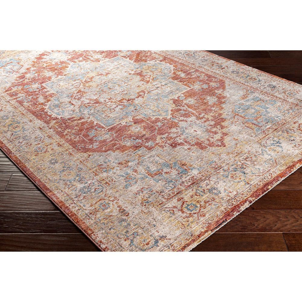 Surya Mirabel MBE-2311 6&#39;7&quot; x 9&#39;6&quot; Burnt Orange, Rust, Teal, Olive, Gray and Beige Area Rug, , large