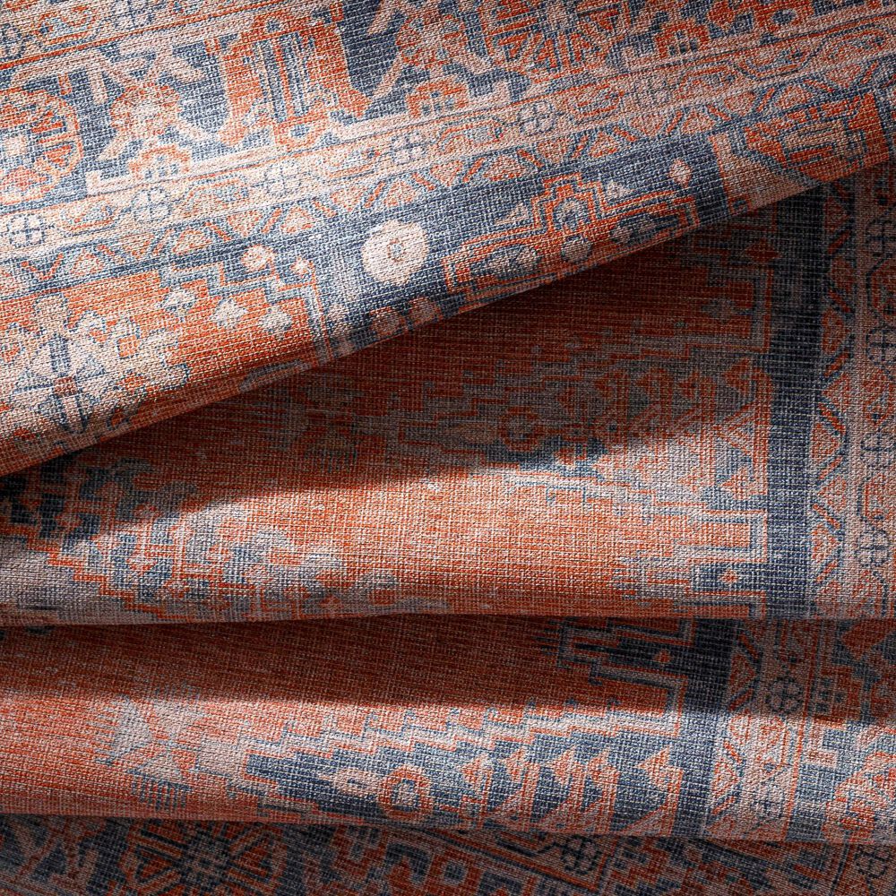Surya Colin 7&#39;10&quot; x 10&#39;2&quot; Burnt Orange, Blue, Pale Blue and Tan Area Rug, , large