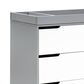 Babyletto Hudson 3 Drawer Changer Dresser in Grey and White, , large