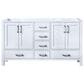 Lexora Home Jacques 60" Double Bathroom Vanity Cabinet Only in Dark Grey and 58" Mirror, , large