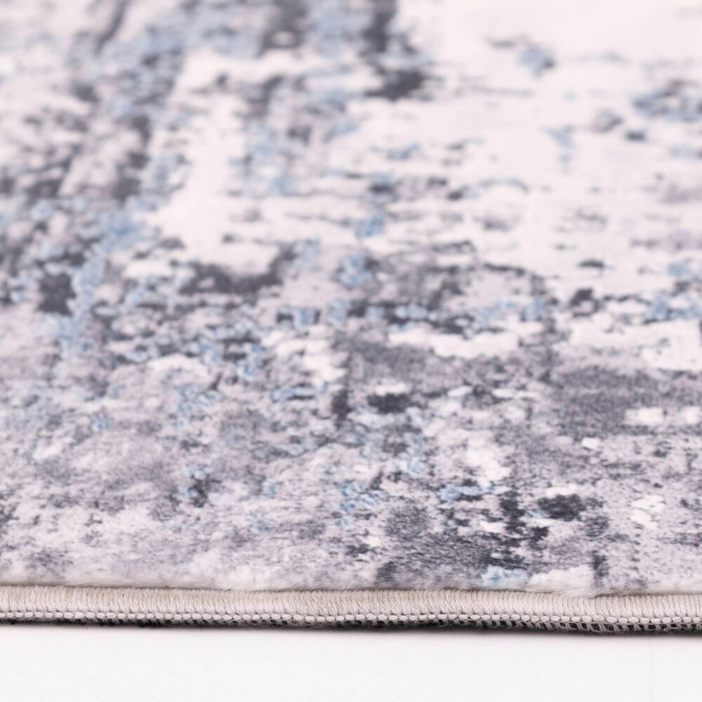 Central Oriental Trisha Yearwood Belmont Lonnie 7&#39;10&quot; x 9&#39;6&quot; Grey and Blue Area Rug, , large