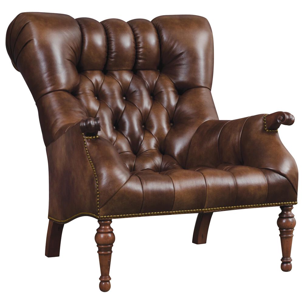 Stickley Furniture Fine Upholstery Leopold"s Chair in Rialto Coffee, , large