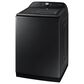 Samsung 5.2 Cu. Ft. Smart Top Load Impeller Washer and 7.4 Cu. Ft. Electric Dryer in Brushed Black, , large