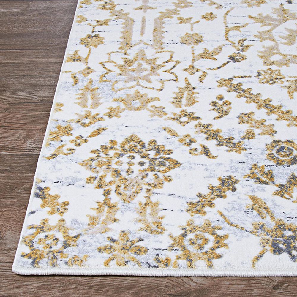 Couristan Calinda Marlowe 2&#39; x 3&#39; Gold, Silver and Ivory Area Rug, , large