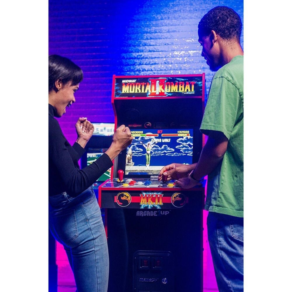 Arcade1Up Mortal Kombat II Deluxe Arcade Machine in Black, , large