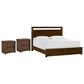 Riva Ridge Modern Loft Queen Panel Bed with Two Nightstands in Brownstone, , large