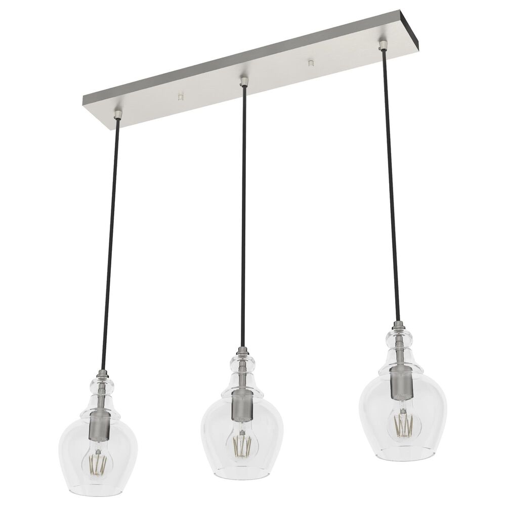 Hunter Maple Park 3-Light Cluster in Brushed Nickel, , large
