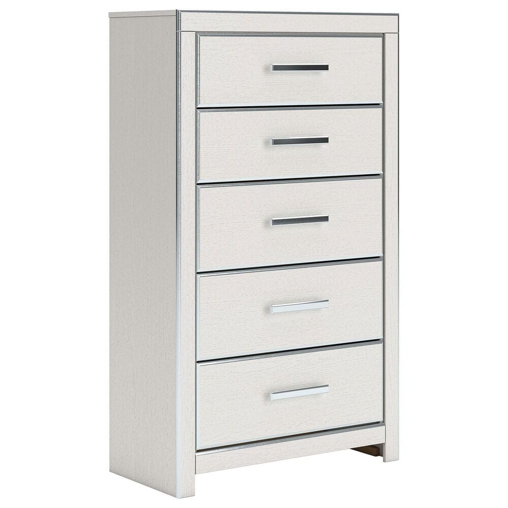 Ashley Zuraleus 5-Piece California King Upholstered Platform Bedroom Set in Matte White, , large
