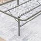 Linon Home Decor Franson King Folding Platform Bed Frame in Dark Pewter, , large