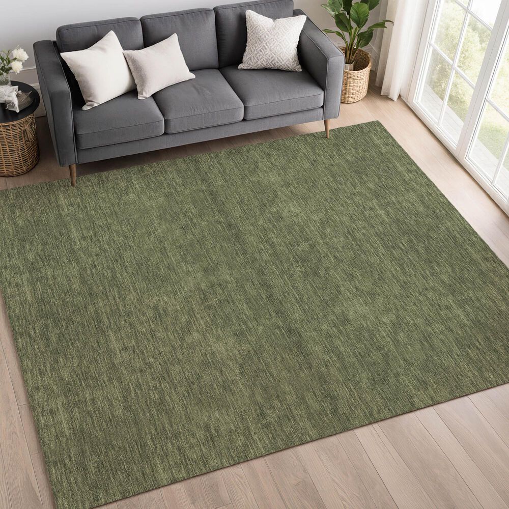 Dalyn Rug Company Soft Essentials Solid Olive 5' x 7'6" Area Rug, , large