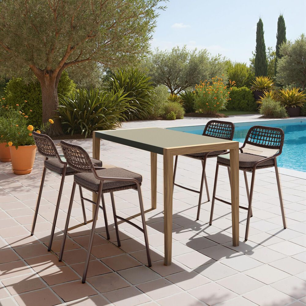 Zuo Modern Rio Patio Barstool in Brown (Set of 2), , large