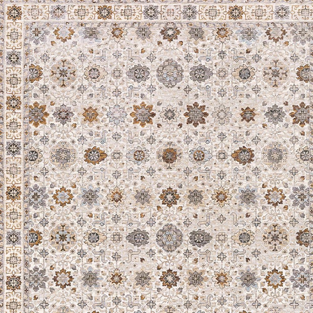 Oriental Weavers Maharaja Qatar 71W 6&#39;7&quot; x 9&#39;6&quot; Ivory and Gold Area Rug, , large