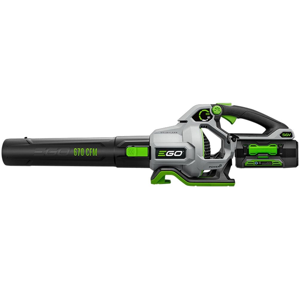 EGO POWER+ 56-volt 670-CFM 180-MPH Battery Handheld Leaf Blower 4 Ah (Battery and Charger Included), , large