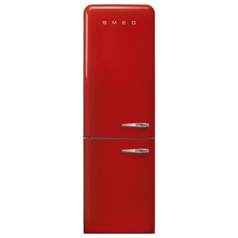 SMEG 11.69 Cu. Ft. Retro Freestanding Bottom Mount Refrigerator with Left Hinge in Red, , large