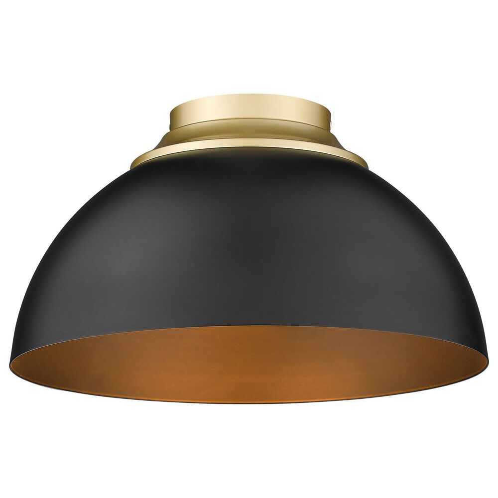 Golden Lighting Zoey Flush Mount in Black and Gold, , large