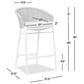 Hearth and Haven Santorini Outdoor Barstool with Wicker Backrest and Cushions in Beige (Set of 2), , large
