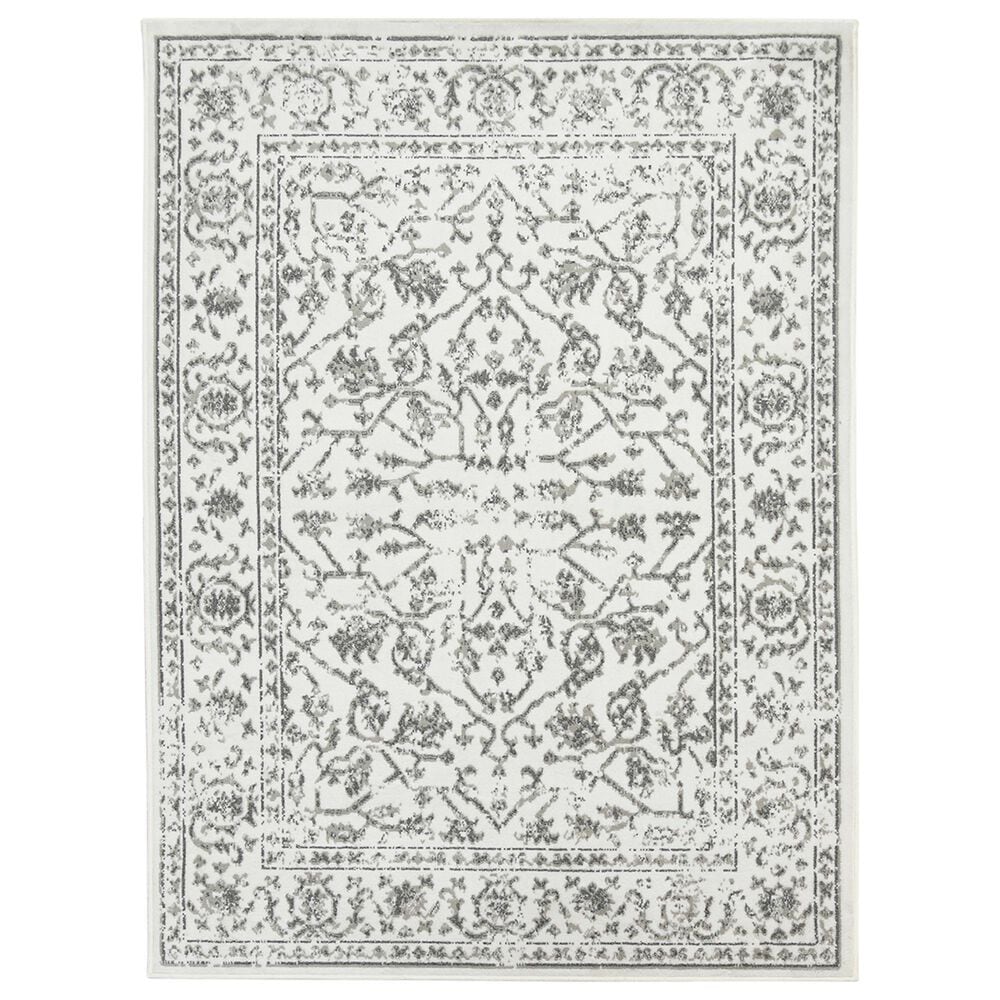 Amer Rugs Alpine 5"3" x 7"6" Light Gray Area Rug, , large