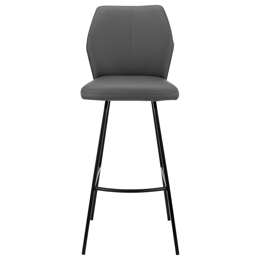 Blue River Tandy 26&quot; Swivel Counter Stool in Gray and Matte Black, , large