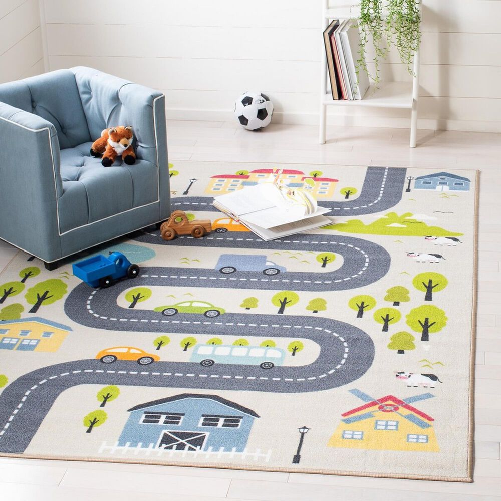 Safavieh Kids Playhouse 8'9" x 12' Beige and Green Rug, , large