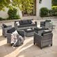HOMLUX 8-Piece Outdoor Patio Furniture in Black, , large