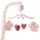 Lambs & Ivy Flower Power Musical Baby Crib Mobile in Pink, , large