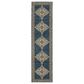 Oriental Weavers Andorra 2"3" x 8" Blue and Gold Runner, , large