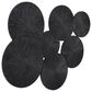 Maple and Jade 39" x 53" Plate Carved Pinwheel Home Wall Decor in Black, , large